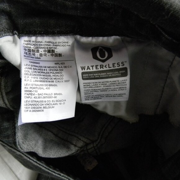 Levis Premium Black Denim Skinny Overalls Jumper - Size 26 SIDE ZIPPERS - Picture 3 of 8